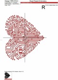 Machine Embroidery Design Computer heart - 5 sizes