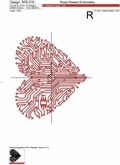 Machine Embroidery Design Computer heart - 5 sizes