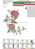 Corner Climbing Roses Machine Embroidery Design in 2 sizes