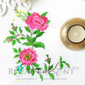 Corner Climbing Roses Machine Embroidery Design in 2 sizes