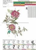 Corner Climbing Roses Machine Embroidery Design in 2 sizes
