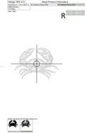 Machine Embroidery Design Crab