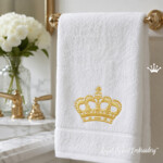 Gold Crown Machine Embroidery Design - 3 sizes
