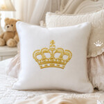 Gold Crown Machine Embroidery Design - 3 sizes
