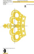 Machine Embroidery Design Crown - 3 sizes