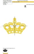 Machine Embroidery Design Crown - 3 sizes