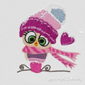Machine Embroidery Design Cute Cartoon Owl