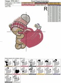 Machine Embroidery Design Cute Cartoon Teddy bear