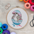 Machine Embroidery Design Cute Easter Bunny - 2 sizes