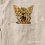 Yawning Kitten in Pocket Machine Embroidery Design
