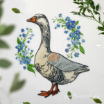 Goose with forget-me-nots set - 4 sizes