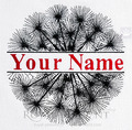 Machine Embroidery Design Dandelion Split Name Frame - 3 sizes
