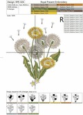 Machine Embroidery Design Dandelions - 2 sizes