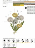 Machine Embroidery Design Dandelions - 2 sizes