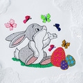 Easter Bunny with butterflies