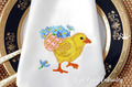 Machine Embroidery Design Easter Chicken with forget-me-nots