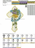 Machine Embroidery Design Easter Religious Cross with Flowers - 3 sizes