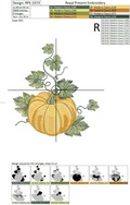 Machine Embroidery Design Elegant Pumpkin