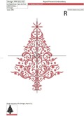 Elegant Christmas Tree Machine Embroidery Design - 3 sizes
