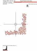 Floral Scrollwork corner - 3 sizes