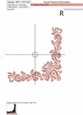 Floral Scrollwork corner - 3 sizes