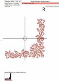 Floral Scrollwork corner - 3 sizes