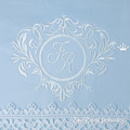Machine Embroidery Design Elegant floral monogram design template for one or two letters - 3 sizes