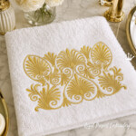 Art Nouveau Towel Ornament Machine Embroidery Design