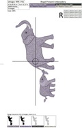 Machine Embroidery Design Elephants