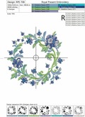 Machine Embroidery Design Emerald blank monogram