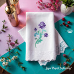 Emerald Flower Machine Embroidery Design – 5x7 Hoop