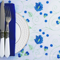 Endless blue flowers Machine Embroidery Design