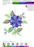 Fantastic blue flowers 3D - 2 sizes