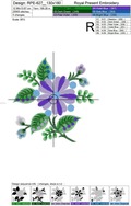 Fantastic blue flowers 3D - 2 sizes