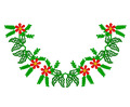 Motif de broderie à la machine pour encolure à motifs floraux