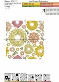 Seamless Floral background Machine Embroidery Design