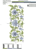 Endless Floral border with lilac flowers - 3 sizes