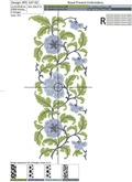 Endless Floral border with lilac flowers - 3 sizes