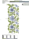 Endless Floral border with lilac flowers - 3 sizes