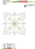 Floral Quilt Block Machine Embroidery Design
