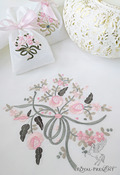 Set of floral designs with bow - 3 in 1