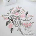 Set of floral designs with bow - 3 in 1