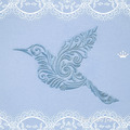 Ornate Flying bird Machine Embroidery Design  - 4 sizes