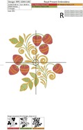 Folk Strawberries Machine Embroidery Design - 3 sizes