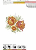Machine Embroidery Design Folk flowers