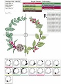Forest wreath Machine Embroidery Design - 3 sizes