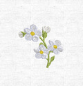 Forget-me-nots embroidery designs by machine