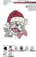 French bulldog in a Santa hat