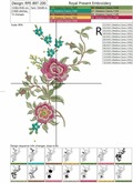 Garden roses flower Machine Embroidery Design - 3 sizes