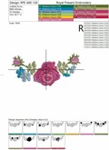 Garland of Pink Roses Machine Embroidery Design - 3 sizes